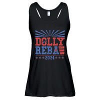 Vintage Dolly And Reba 2024 Make America Fancy Again Ladies Essential Flowy Tank