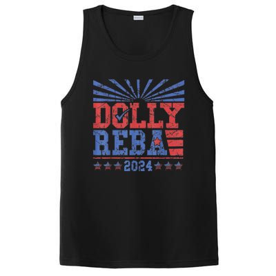 Vintage Dolly And Reba 2024 Make America Fancy Again PosiCharge Competitor Tank