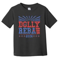 Vintage Dolly And Reba 2024 Make America Fancy Again Toddler T-Shirt