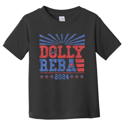 Vintage Dolly And Reba 2024 Make America Fancy Again Toddler T-Shirt