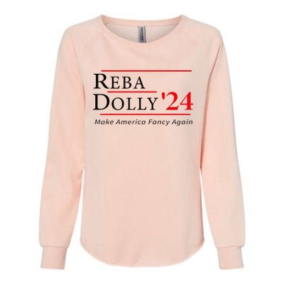 Vintage Dolly And Reba 2024 Make America Fancy Again Womens California Wash Sweatshirt