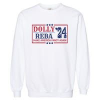 Vintage Dolly And Reba 2024 Make America Fancy Again America Style Garment-Dyed Sweatshirt