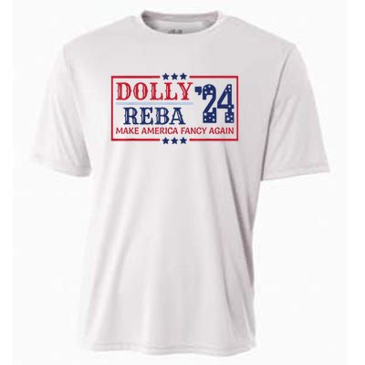 Vintage Dolly And Reba 2024 Make America Fancy Again America Style Cooling Performance Crew T-Shirt