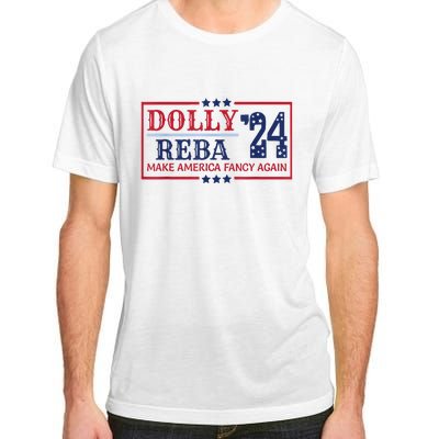 Vintage Dolly And Reba 2024 Make America Fancy Again America Style Adult ChromaSoft Performance T-Shirt