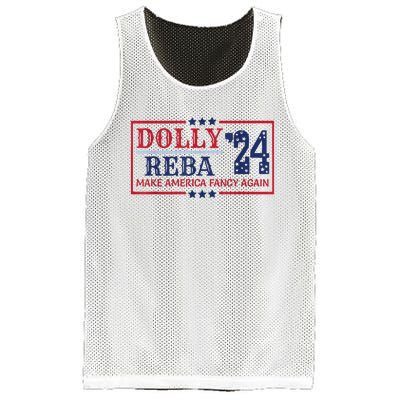 Vintage Dolly And Reba 2024 Make America Fancy Again America Style Mesh Reversible Basketball Jersey Tank