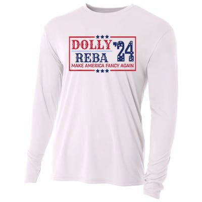 Vintage Dolly And Reba 2024 Make America Fancy Again America Style Cooling Performance Long Sleeve Crew