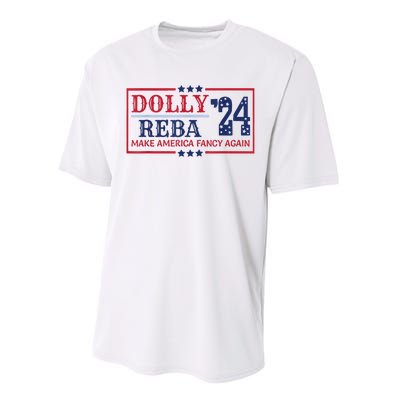 Vintage Dolly And Reba 2024 Make America Fancy Again America Style Performance Sprint T-Shirt