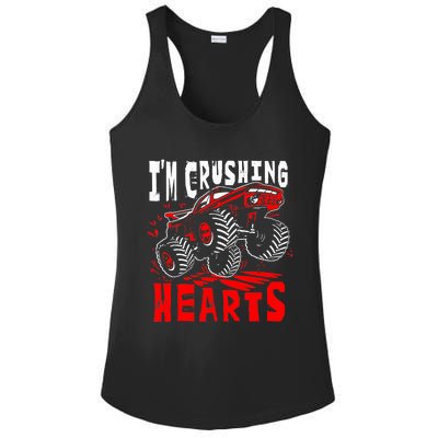 Valentines Day Big Truck Off Road Racing Ladies PosiCharge Competitor Racerback Tank