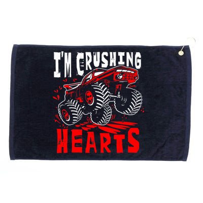 Valentines Day Big Truck Off Road Racing Grommeted Golf Towel