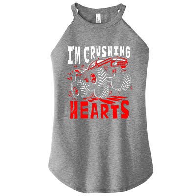 Valentines Day Big Truck Off Road Racing Women's Perfect Tri Rocker Tank