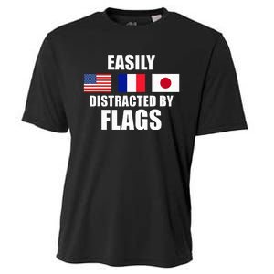 Vexillology Distracted By Flags Cooling Performance Crew T-Shirt