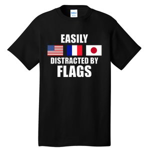 Vexillology Distracted By Flags Tall T-Shirt