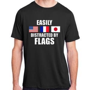 Vexillology Distracted By Flags Adult ChromaSoft Performance T-Shirt