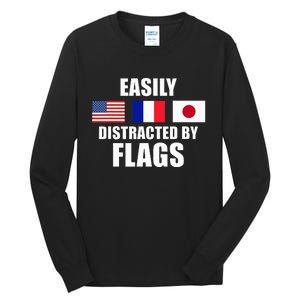 Vexillology Distracted By Flags Tall Long Sleeve T-Shirt