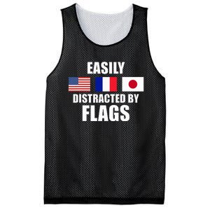 Vexillology Distracted By Flags Mesh Reversible Basketball Jersey Tank