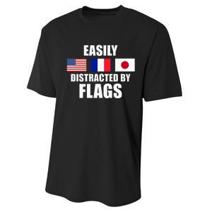 Vexillology Distracted By Flags Performance Sprint T-Shirt