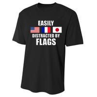 Vexillology Distracted By Flags Performance Sprint T-Shirt