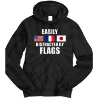 Vexillology Distracted By Flags Tie Dye Hoodie