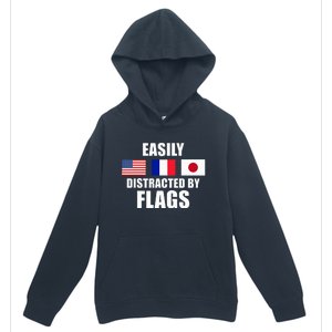 Vexillology Distracted By Flags Urban Pullover Hoodie