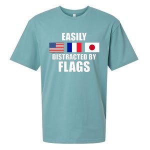 Vexillology Distracted By Flags Sueded Cloud Jersey T-Shirt