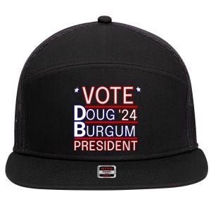 Vote Doug Burgum 2024 Doug Burgum For Presidential Election 7 Panel Mesh Trucker Snapback Hat