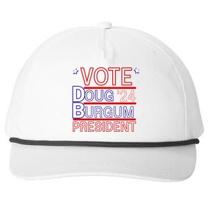 Vote Doug Burgum 2024 Doug Burgum For Presidential Election Snapback Five-Panel Rope Hat