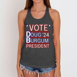 Vote Doug Burgum 2024 Doug Burgum For Presidential Election Women's Knotted Racerback Tank