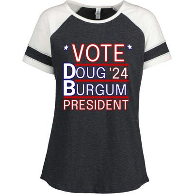 Vote Doug Burgum 2024 Doug Burgum For Presidential Election Enza Ladies Jersey Colorblock Tee