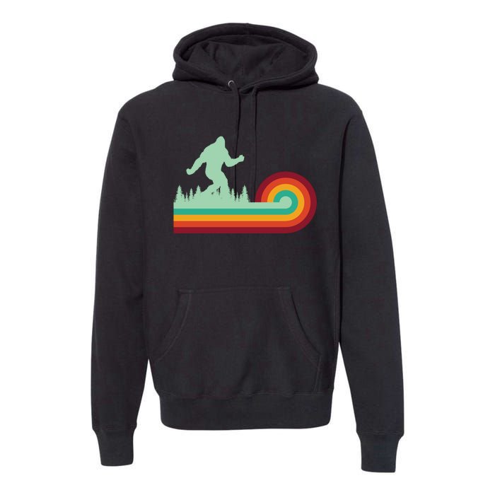 Vintage Distressed Bigfoot Believe Premium Hoodie