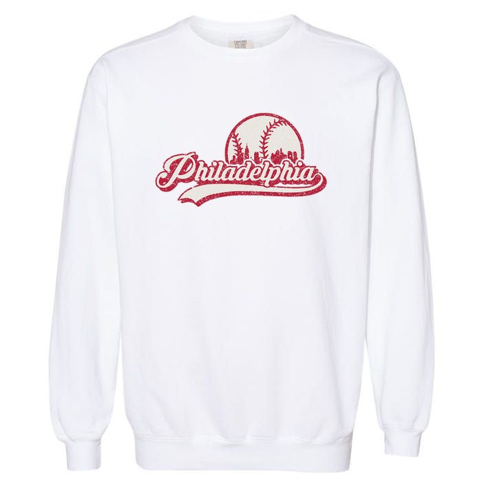 Vintage Distressed Baseball Lovers Garment-Dyed Sweatshirt