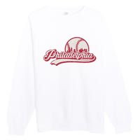 Vintage Distressed Baseball Lovers Premium Crewneck Sweatshirt