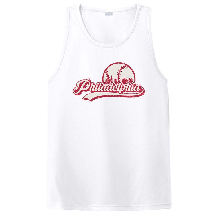 Vintage Distressed Baseball Lovers PosiCharge Competitor Tank