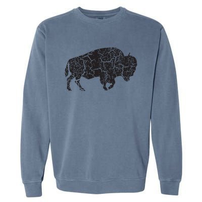 Vintage Distressed Bison Garment-Dyed Sweatshirt