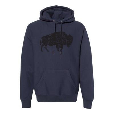 Vintage Distressed Bison Premium Hoodie