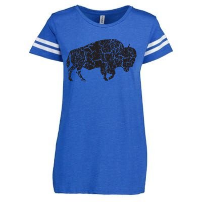 Vintage Distressed Bison Enza Ladies Jersey Football T-Shirt