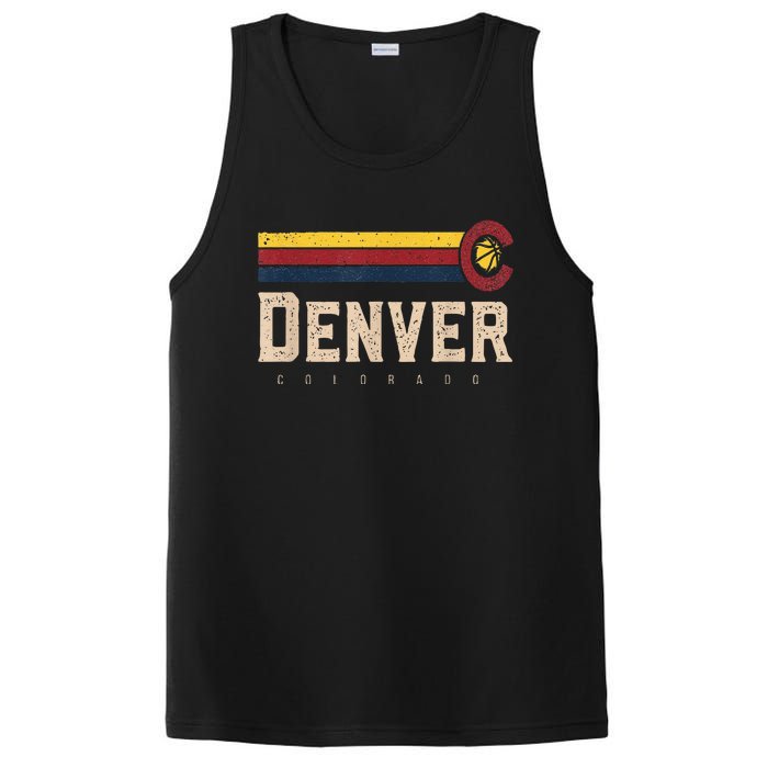 Vintage Denver Basketball CO Retro Bball Denver PosiCharge Competitor Tank