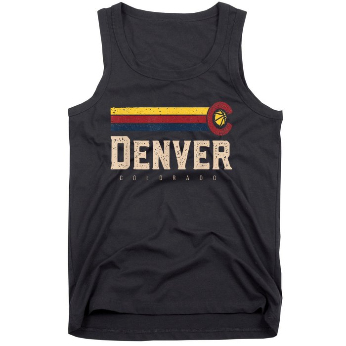 Vintage Denver Basketball CO Retro Bball Denver Tank Top