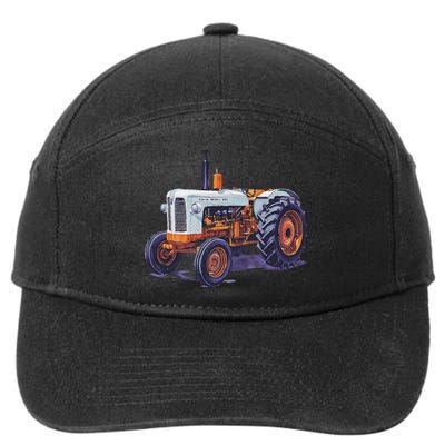 Vintage David Brown Utility Tractor 995 Farming 7-Panel Snapback Hat