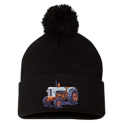 Vintage David Brown Utility Tractor 995 Farming Pom Pom 12in Knit Beanie