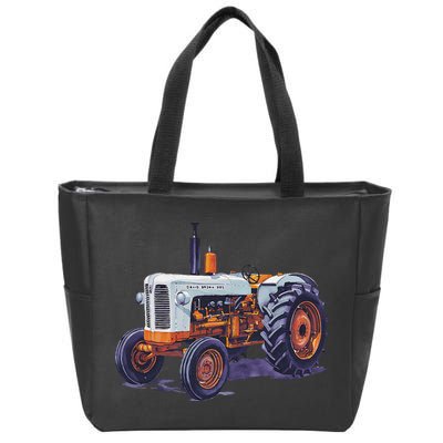 Vintage David Brown Utility Tractor 995 Farming Zip Tote Bag