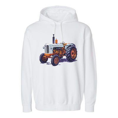 Vintage David Brown Utility Tractor 995 Farming Garment-Dyed Fleece Hoodie