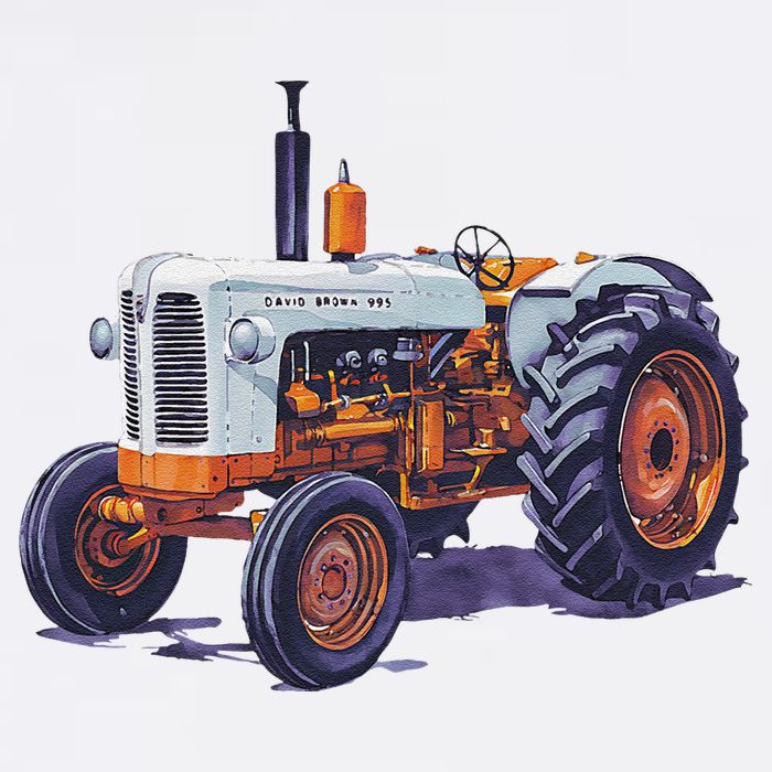 Vintage David Brown Utility Tractor 995 Farming Button