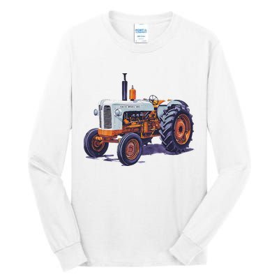 Vintage David Brown Utility Tractor 995 Farming Tall Long Sleeve T-Shirt