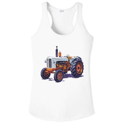 Vintage David Brown Utility Tractor 995 Farming Ladies PosiCharge Competitor Racerback Tank