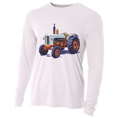 Vintage David Brown Utility Tractor 995 Farming Cooling Performance Long Sleeve Crew