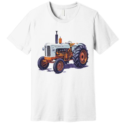Vintage David Brown Utility Tractor 995 Farming Premium T-Shirt