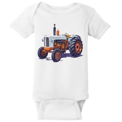 Vintage David Brown Utility Tractor 995 Farming Baby Bodysuit