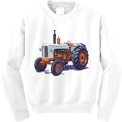 Vintage David Brown Utility Tractor 995 Farming Kids Sweatshirt