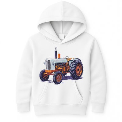 Vintage David Brown Utility Tractor 995 Farming Kids Hoodie