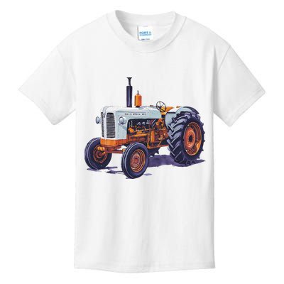 Vintage David Brown Utility Tractor 995 Farming Kids T-Shirt